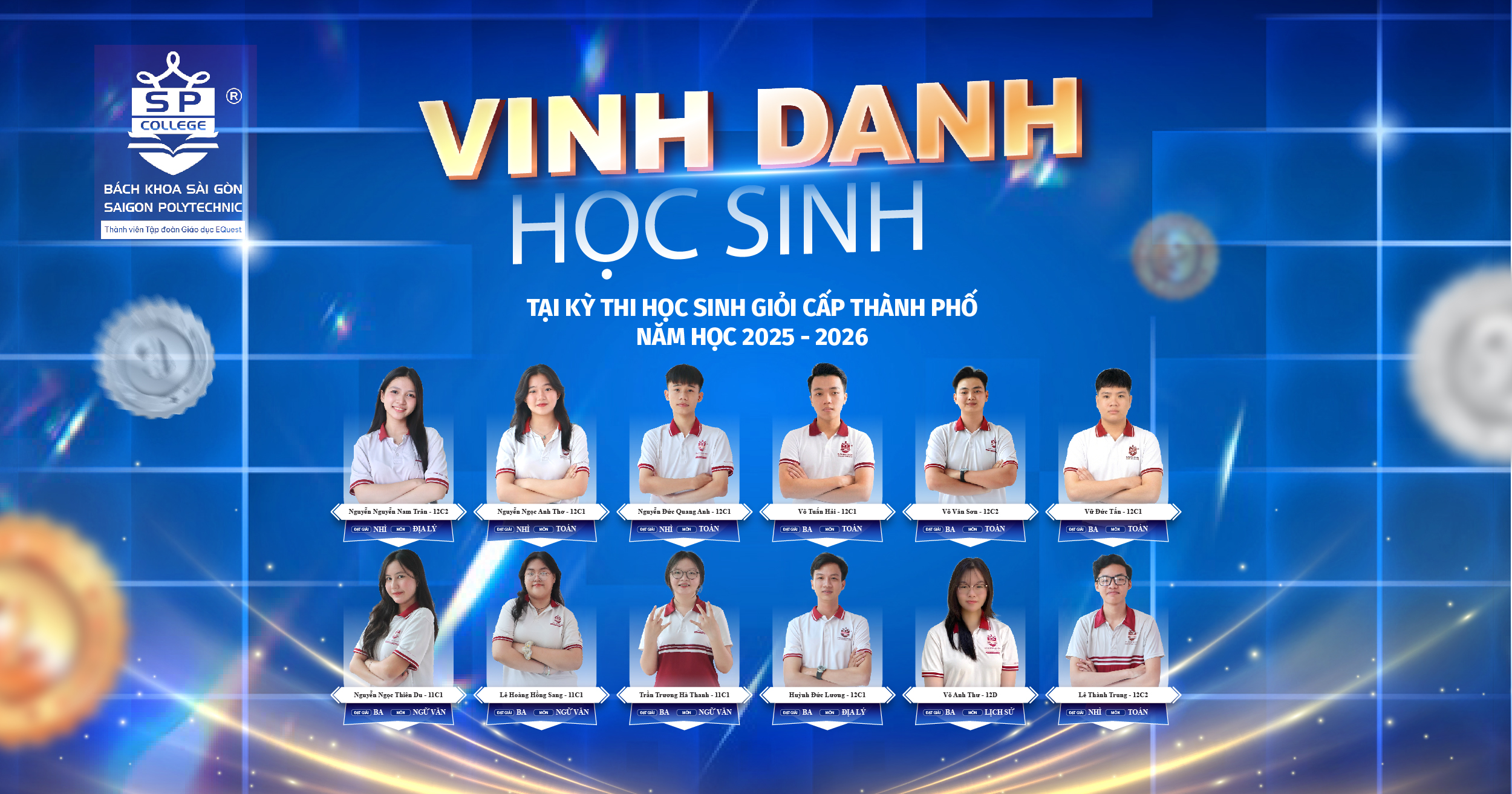 Vinh danh 13 học sinh đạt giải trong kỳ thi "Học sinh giỏi cấp Thành phố năm 2026"