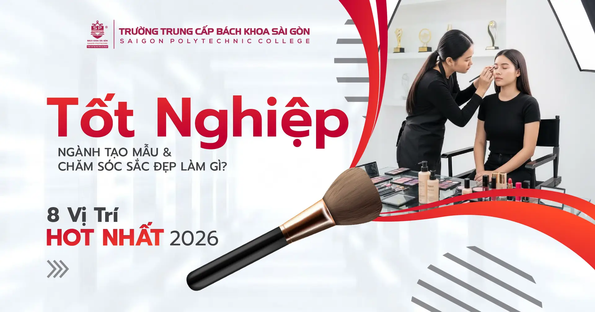 Tốt nghiệp ngành Tạo mẫu & Chăm sóc sắc đẹp làm gì? 8 hướng đi nổi bật 2026 1 Tot nghiep nganh tao mau va cham soc sac dep 06