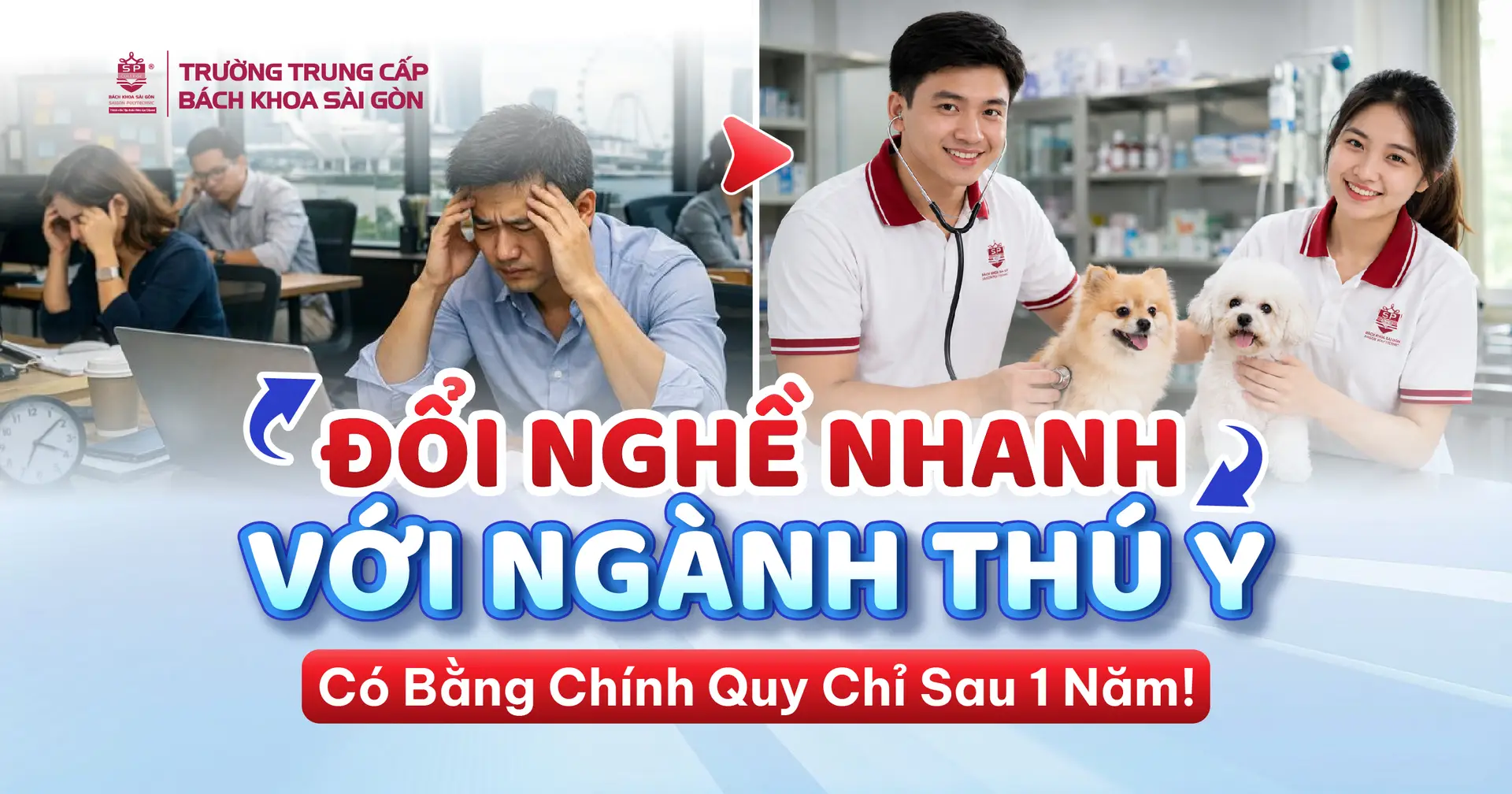 Học Văn bằng 2 Trung cấp Thú y: Đổi nghề nhanh, học ngoài giờ hành chính 2 đổi nghề nhanh khi học văn bằng 2 trung cấp thú y