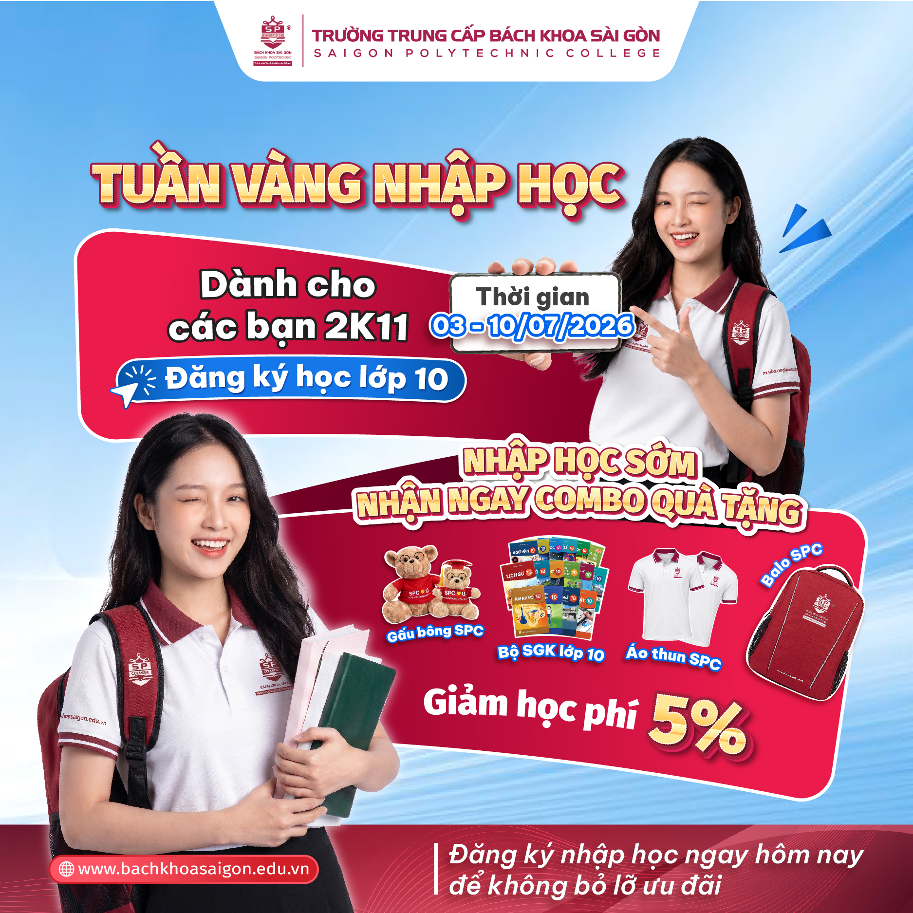 Tuần vàng nhập học lớp 10: Nhập học sớm, rinh combo quà tặng khủng dành cho 2k11 1 Nhap-hoc-lop-10-tuan-vang