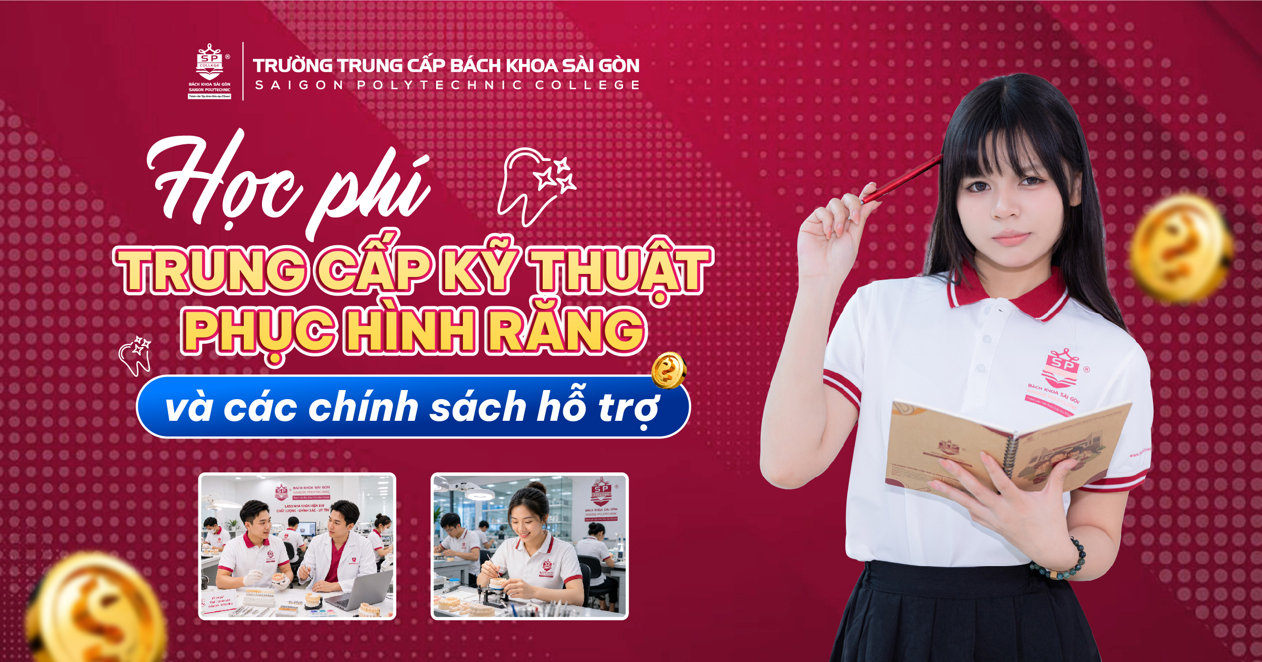 Học phí ngành Trung cấp Kỹ thuật phục hình răng và các chính sách hỗ trợ 1 Học phí ngành Trung cấp Kỹ thuật phục hình răng và các chính sách hỗ trợ
